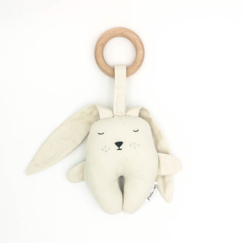 Bunny rattle + teething ring