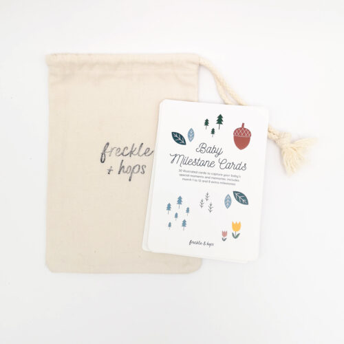 Patterned baby milestone cards