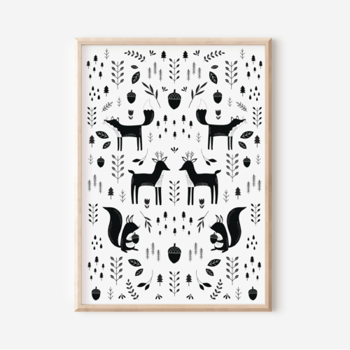 Woodlands pattern print